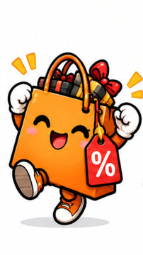 shopping bag with money discount