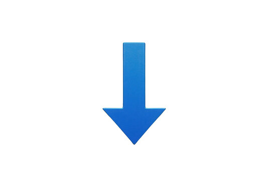 Bright blue arrow pointing straight downward