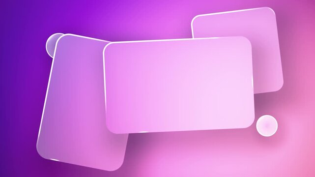 Floating Frosted Glassmorphism Cards Moving Over A Vibrant Purple And Pink Gradient Backdrop