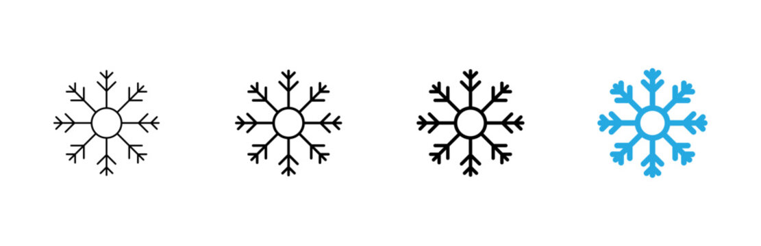 Snow icon vector. snowflake sign and symbol