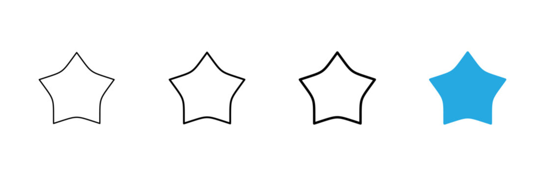 Star icon vector. rating sign and symbol. favourite star icon