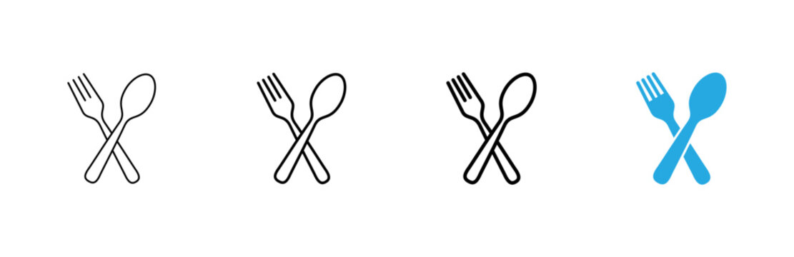spoon and fork icon vector. spoon, fork and knife icon vector. restaurant sign and symbol