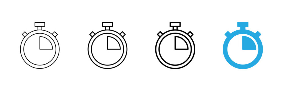 Stopwatch icon vector. Timer sign and symbol. Countdown icon. Period of time