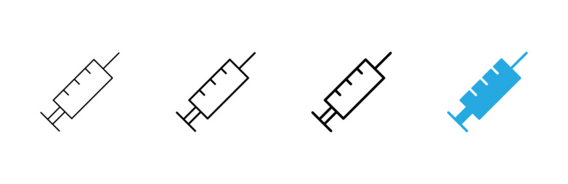 Syringe icon vector. injection sign and symbol.vaccine icon