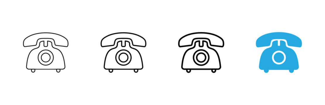 Telephone icon vector. phone sign and symbol