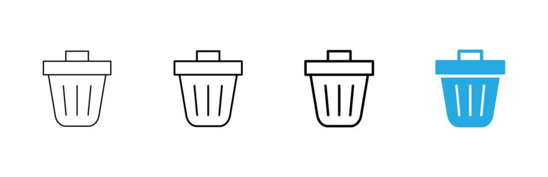 Trash icon vector. trash can icon. delete sign and symbol.