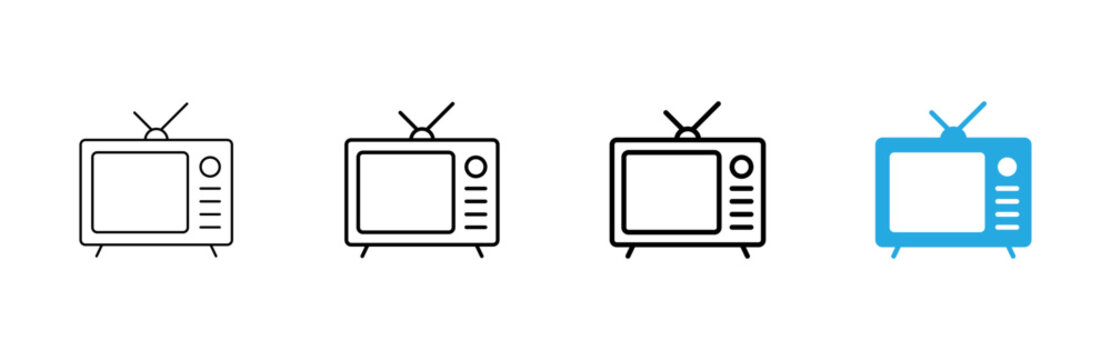 Tv icon vector. television sign and symbol
