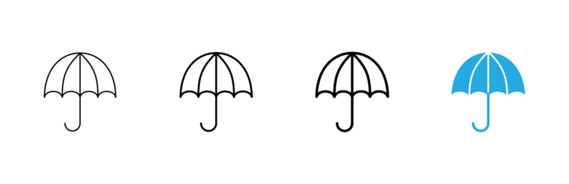 Umbrella icon vector. umbrella sign and symbol