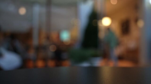 Abstract blur defocus restaurant interior background