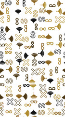 Seamless pattern of graphic symbols © yani