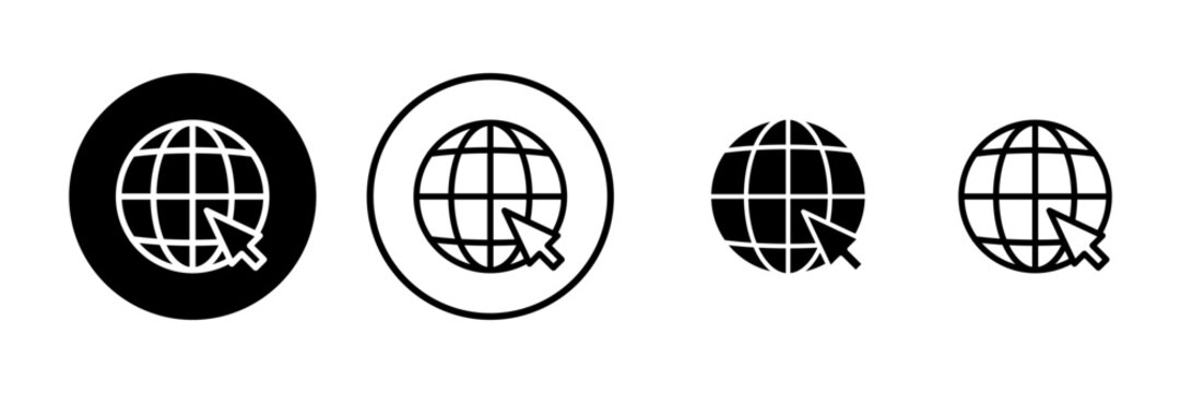 Web icon vector illustration. go to web sign and symbol. web click icon. Global search icon