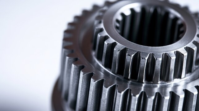 mechanism. Polished metal gear mechanism, industrial macro photography with metallic surface texture. safety posters.