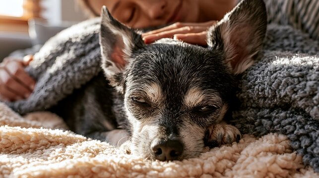 Senior Dog Care Concept