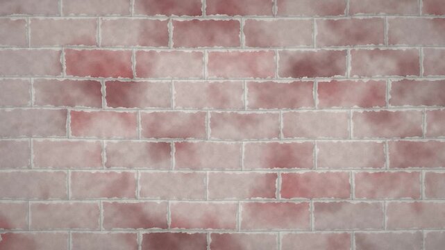 Fond de mur en briques blanc chaul&eacute; en boucle sans couture