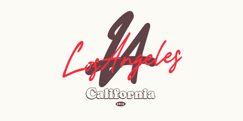 California los angeles urban vintage handwritten graffiti typography print for graphic tee, t-shirts, hat, and poster design 2026 - vector © AKSNA