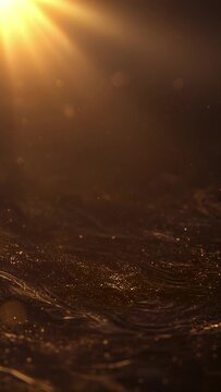 gold light and ripple water background