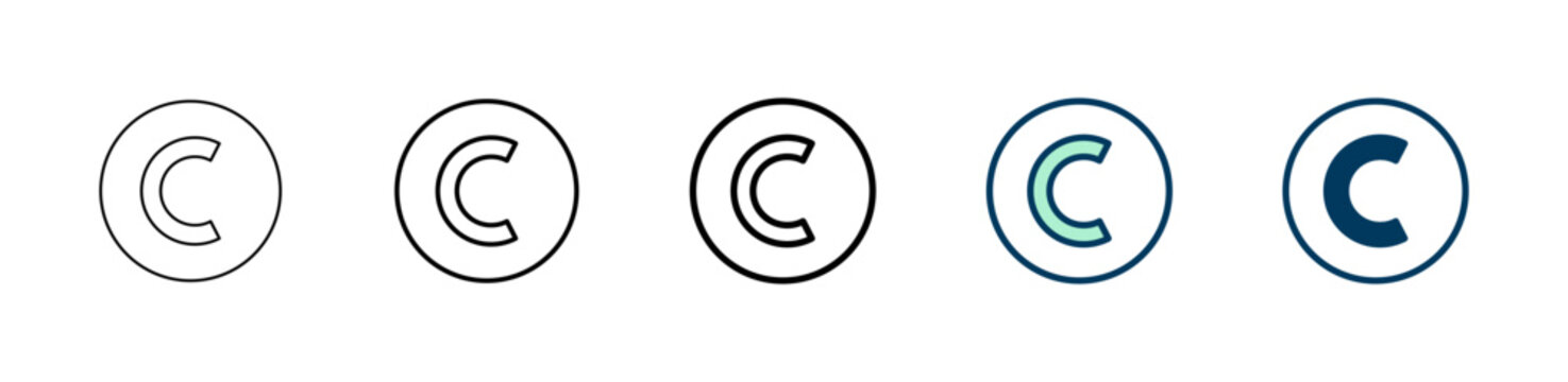 Copyright icon logo design. copyright sign and symbol