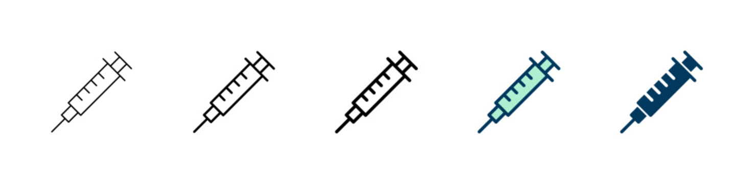 Syringe icon logo design. injection sign and symbol.vaccine icon