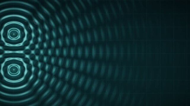 Ripple Tank Two Source Wave Interference Pattern Physics Seamless Loop