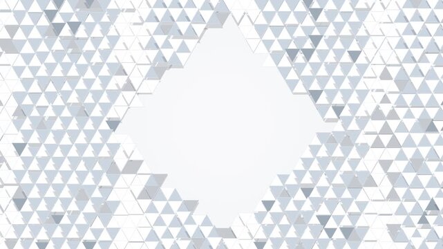 Abstract geometric triangle pattern background with central white space