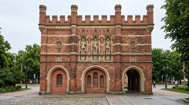 Historic King's Gate monument in Kaliningrad Russia