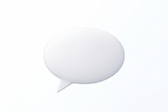 Glossy white oval speech bubble