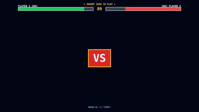 Digital interface compares gold option one and blue option two, ideal for decisionmaking concepts, software demonstrations, presentations, and marketing visuals.