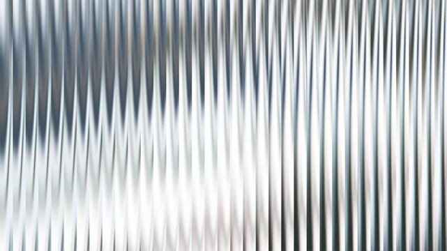 Abstract background, with vertical silver, and grey metallic, ribbed lines