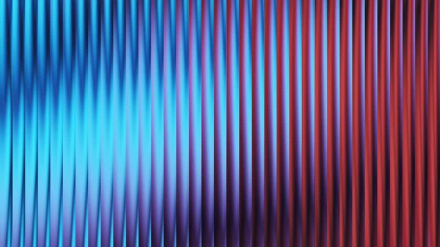 Vertical corrugated metal texture with blue and red gradient lighting
