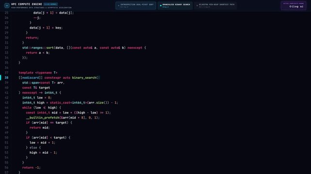 Computer Science Algorithms and High Performance Computing Code 4K Animation