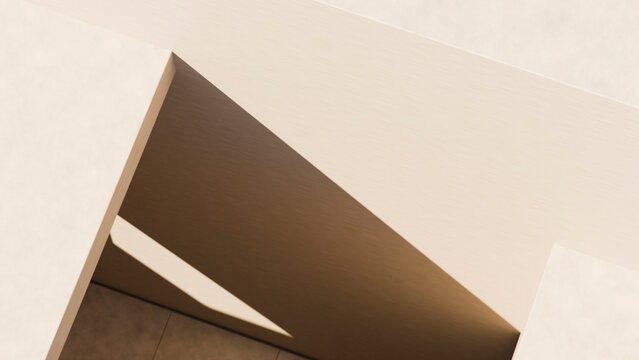 Architectural corner with geometric shadow pattern