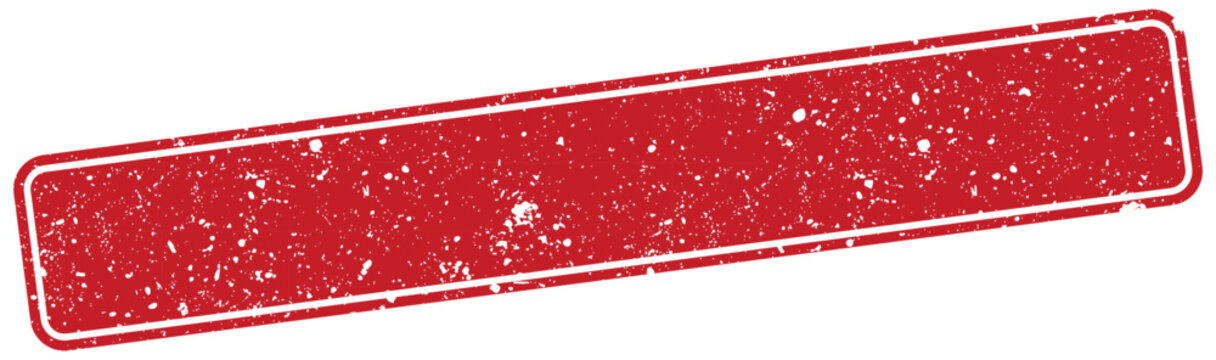 blank stamp. blank red rectangular grunge stamp on transparent background