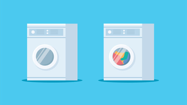 Washing Machine Set vector illustration