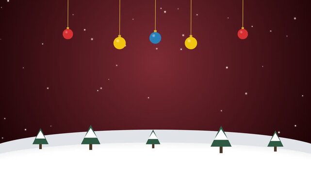 christmas background with christmas tree