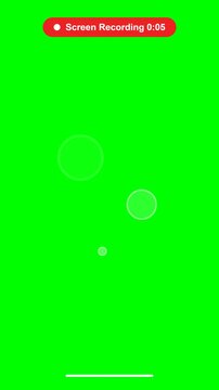 Mobile screen recording interface elements on green background