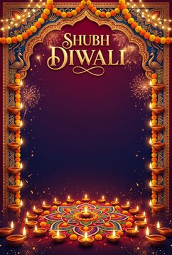 Diwali greeting invitation 