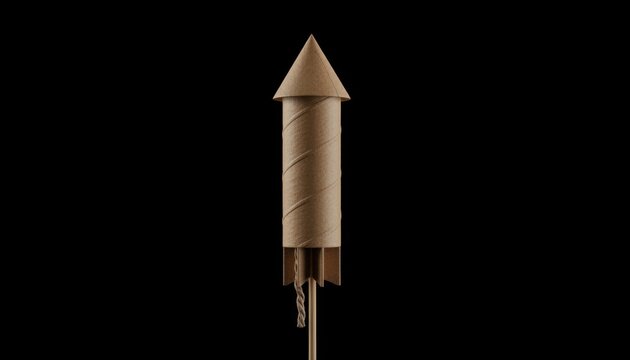Craft Paper Rocket Firework on a Stick
