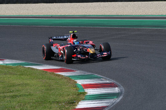 Scarperia, Italy - October 2th 2026: Toro Rosso STR1 of year 2006 ex Vitantonio Liuzzi drive by unknown in action during practice session at Mugello Circuit.