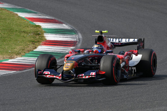 Scarperia, Italy - October 2th 2026: Toro Rosso STR1 of year 2006 ex Vitantonio Liuzzi drive by unknown in action during practice session at Mugello Circuit.