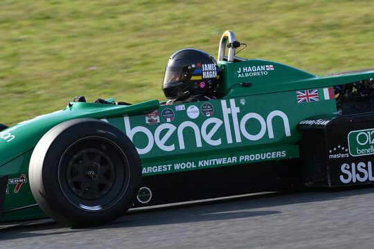 Scarperia, Italy - October 2th 2026: Tyrrell 011 of year 1983 ex Michele Alboreto and Danny Sullivan drive by unknown in action during practice session at Mugello Circuit.