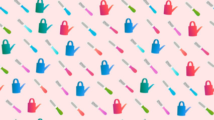 Watering Cans and Foot Rasps Pattern © aisyah