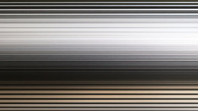 Abstract horizontal lines gradient from black to white with metallic hints