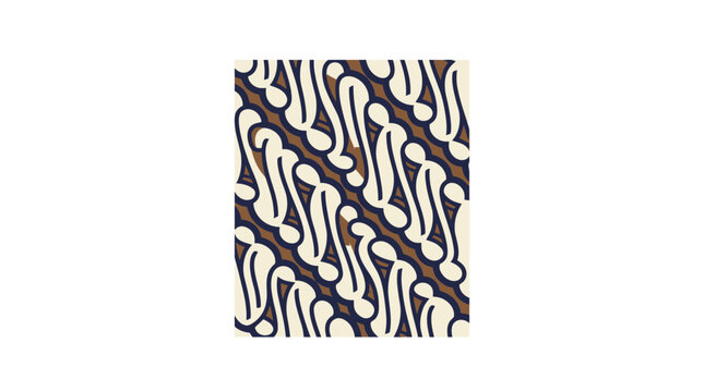 Traditional Indonesian Batik Parang Pattern - Elegant Cultural Textile Design