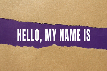 Hello, my name is text concept photo © Emre Akkoyun