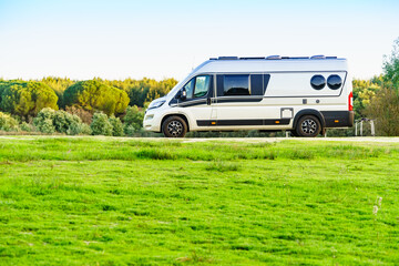 Camper van camping on nature in Portugal © anetlanda