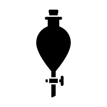 laboratory separatory funnel glyph icon