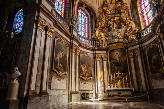 Choir in Saint-Jean Cathedral of Besan&ccedil;on city - France