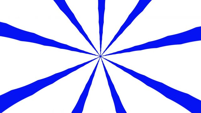 Solid Blue Floral Rosette Video Element, Rotating, VJ Loop