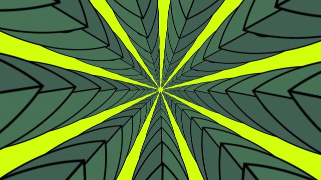 Organic Nature Emblem Swirling Animation on Solid Blue for Overlay Effect
