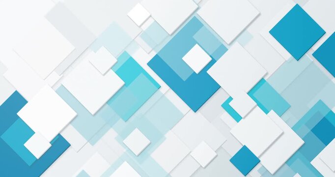 Corporate geometric background, business presentation in cyan and turquoise for corporate presentations, tech slides and website heroes, motion graphics animation, seamless 4K loop